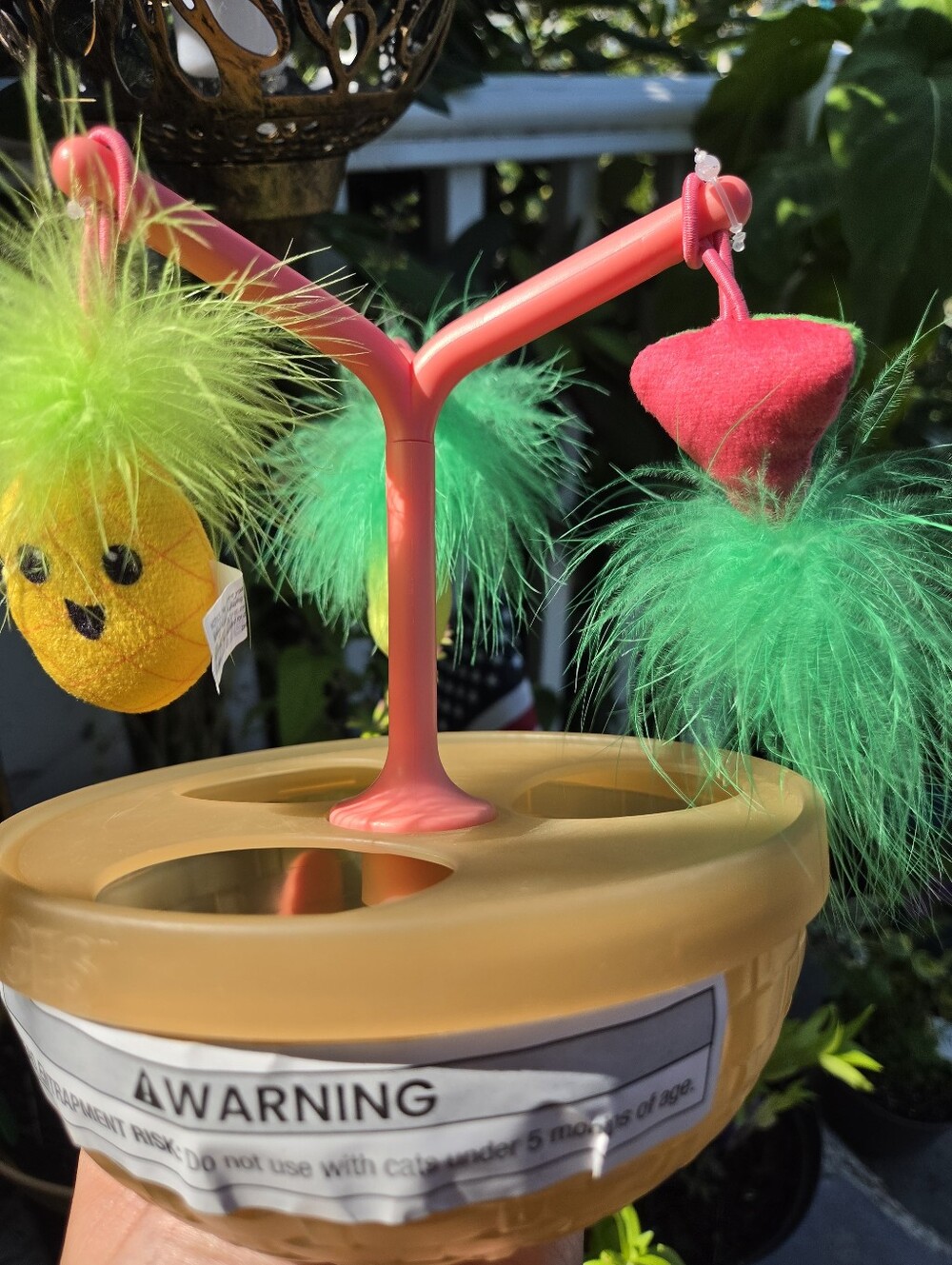 Colorful Feathered Cat Toy Trio - Lime Green & Yellow By Catstages